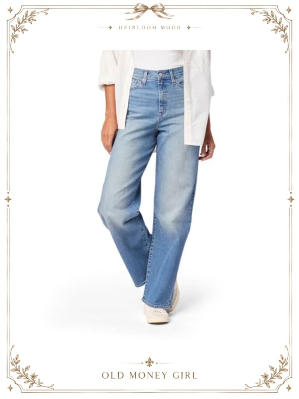 Heritage High-Rise Loose Straight Leg Jeans Vintage Stretch